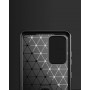 Матовый силиконовый чехол для Samsung Galaxy A52 с текстурным покрытием металлик, цвет Черный