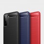 Матовый силиконовый чехол для Samsung Galaxy S21 Plus с текстурным покрытием металлик, цвет Красный