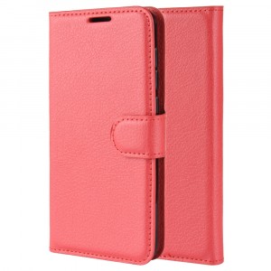 Чехол портмоне подставка для Samsung Galaxy S21 Plus с магнитной защелкой и отделениями для карт Красный