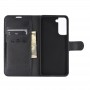 Чехол портмоне подставка для Samsung Galaxy S21 Plus с магнитной защелкой и отделениями для карт, цвет Коричневый