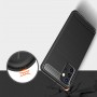 Матовый силиконовый чехол для Samsung Galaxy A32 с текстурным покрытием металлик, цвет Черный
