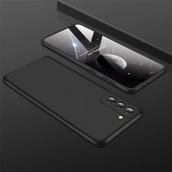 Трехкомпонентный сборный матовый пластиковый чехол для Samsung Galaxy S21 Черный