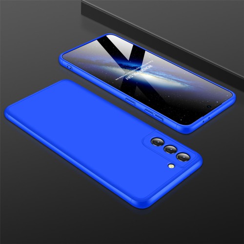 Трехкомпонентный сборный матовый пластиковый чехол для Samsung Galaxy S21 Plus, цвет Синий