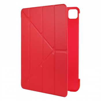 Оригами чехол книжка подставка на пластиковой полупрозрачной основе для Ipad Air (2020)/Pro 11 (2020) Красный