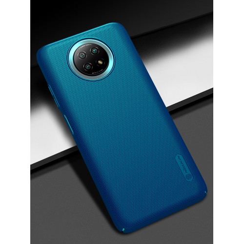 Пластиковый непрозрачный матовый нескользящий премиум чехол с улучшенной защитой элементов корпуса для Xiaomi RedMi Note 9T, цвет Синий