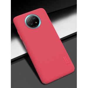Пластиковый непрозрачный матовый нескользящий премиум чехол с улучшенной защитой элементов корпуса для Xiaomi RedMi Note 9T Красный
