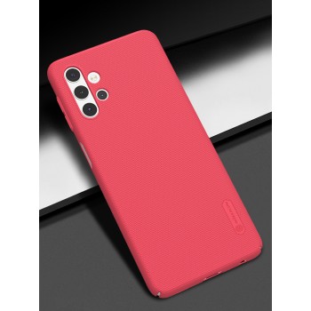 Пластиковый непрозрачный матовый нескользящий премиум чехол с улучшенной защитой элементов корпуса для Samsung Galaxy A32 Красный