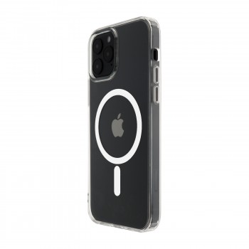 Силиконовый глянцевый транспарентный чехол с функцией MagSafe для Iphone 12/12 Pro