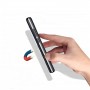 Глянцевый водоотталкивающий книжка флип подставка на силиконовой основе с отсеком для карт с магнитной крышкой для Samsung Galaxy S21 Plus, цвет Черный