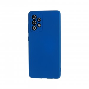 Матовый силиконовый чехол для Samsung Galaxy A52 с покрытием софт-тач Синий