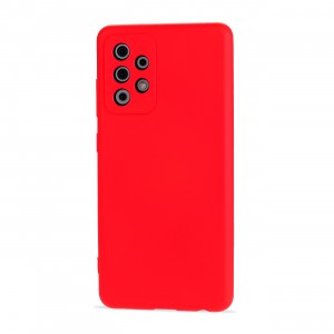 Матовый силиконовый чехол для Samsung Galaxy A52 с покрытием софт-тач Красный