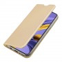 Магнитный флип чехол-книжка для Samsung Galaxy M22/A22 с функцией подставки и с отсеком для карт, цвет Бежевый