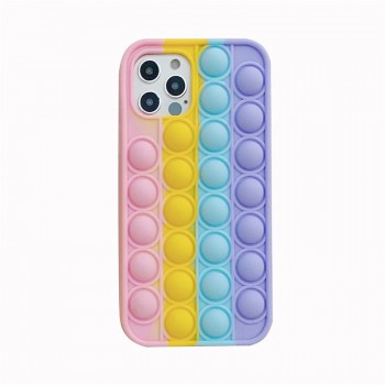 Силиконовый чехол антистресс-игрушка Pop It (Simple dimple) для Iphone 11 Розовый