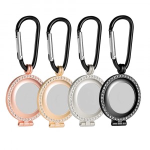 Металлический бампер со стразами и карабином Apple AirTag