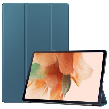 Сегментарный чехол книжка подставка на непрозрачной поликарбонатной основе для Samsung Galaxy Tab S7 FE Зеленый