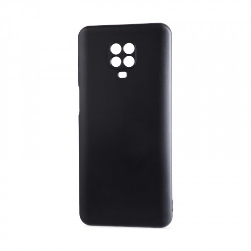 Силиконовый матовый непрозрачный чехол с нескользящим софт-тач покрытием для Xiaomi Redmi Note 9 Pro/Note 9S, цвет Черный