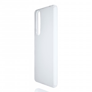 Силиконовый матовый полупрозрачный чехол для Sony Xperia 1 III Белый