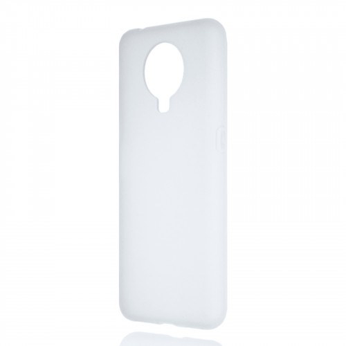 Силиконовый матовый полупрозрачный чехол для Nokia G10, цвет Белый