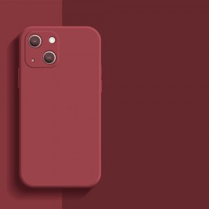 Матовый силиконовый чехол для Iphone 13 с покрытием софт-тач Красный