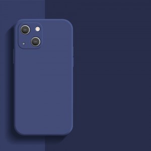 Матовый силиконовый чехол для Iphone 13 с покрытием софт-тач Синий
