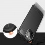 Матовый силиконовый чехол для Iphone 13 Pro с текстурным покрытием металлик, цвет Черный