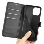 Чехол портмоне подставка для Iphone 13 Pro Max с магнитной защелкой и отделениями для карт, цвет Коричневый