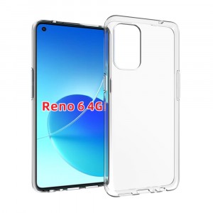 Силиконовый глянцевый транспарентный чехол для OPPO Reno6