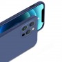 Силиконовый матовый непрозрачный чехол с нескользящим софт-тач покрытием для Iphone 13 Pro, цвет Синий