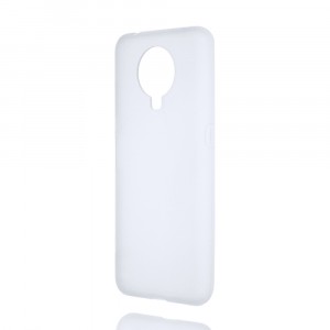 Силиконовый матовый полупрозрачный чехол для Nokia G10/G20 Белый
