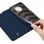 Книжка флип подставка на силиконовой основе с отсеком для карт с магнитной крышкой для Nokia G50, цвет Черный