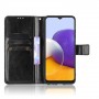 Глянцевый водоотталкивающий книжка портмоне подставка на силиконовой основе с отсеком для карт на магнитной защелке для Samsung Galaxy A22s 5G 