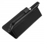 Глянцевый водоотталкивающий чехол портмоне подставка для Samsung Galaxy M22/A22 с магнитной защелкой и отделениями для карт, цвет Черный
