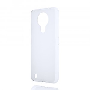 Силиконовый матовый полупрозрачный чехол для Nokia 1.4 Белый