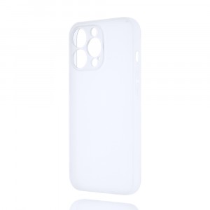 Силиконовый матовый полупрозрачный чехол для Iphone 13 Pro Белый