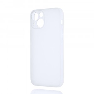 Силиконовый матовый полупрозрачный чехол для Iphone 13 Mini Белый
