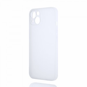 Силиконовый матовый полупрозрачный чехол для Iphone 13 Белый
