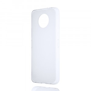 Силиконовый матовый полупрозрачный чехол для Nokia G50 Белый