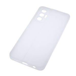 Силиконовый матовый полупрозрачный чехол для Tecno Pova 3 Белый