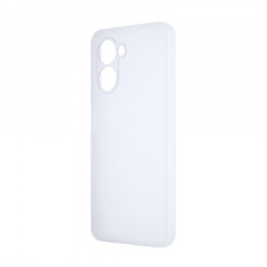 Силиконовый матовый полупрозрачный чехол для Realme C33 Белый