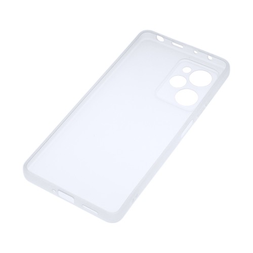 Силиконовый матовый полупрозрачный чехол для Xiaomi RedMi Note 12 Pro Plus, цвет Белый