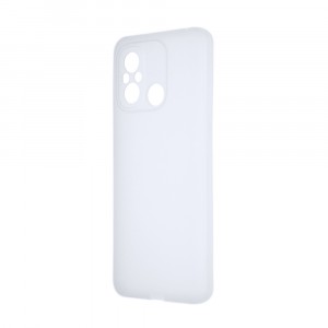 Силиконовый матовый полупрозрачный чехол для Xiaomi RedMi 12C Белый