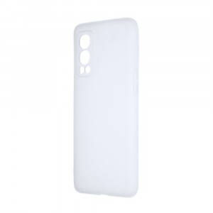 Силиконовый матовый полупрозрачный чехол для OnePlus Nord 2 Белый