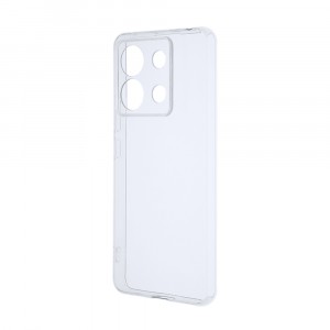 Силиконовый матовый полупрозрачный чехол для Xiaomi Poco X6 5G Белый