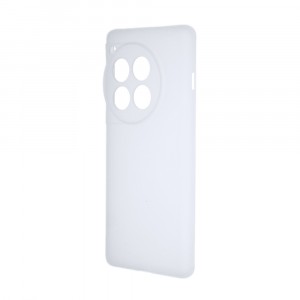 Силиконовый матовый полупрозрачный чехол для OnePlus 12 Белый