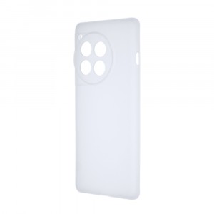 Силиконовый матовый полупрозрачный чехол для OnePlus Ace 3/OnePlus 12R Белый