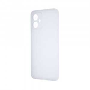 Силиконовый матовый полупрозрачный чехол для Motorola Moto G54 Белый