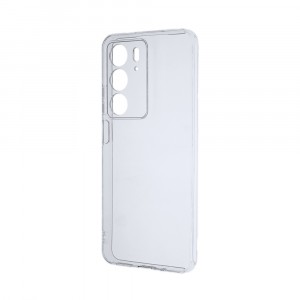 Силиконовый матовый полупрозрачный чехол для Realme C75 Белый