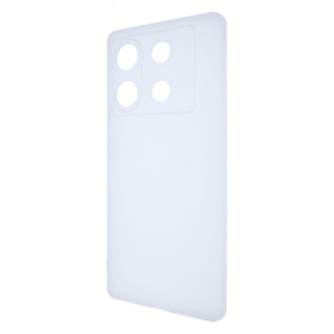 Силиконовый матовый полупрозрачный чехол для Infinix Zero 30 5G Белый