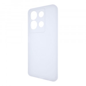Силиконовый матовый полупрозрачный чехол для Infinix Note 30 Белый