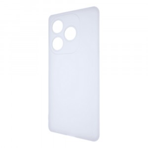 Силиконовый матовый полупрозрачный чехол для Itel S23 Plus Белый